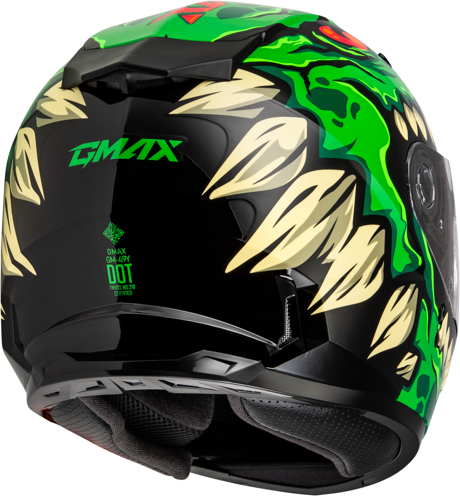 GMAX Youth GM - 49Y Drax Snow Helmet Green Yellow - Adjustable Fit and Safety Features - Kelly Motorsports