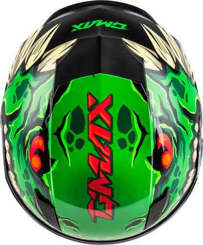 GMAX Youth GM - 49Y Drax Snow Helmet Green Yellow - Adjustable Fit and Safety Features - Kelly Motorsports