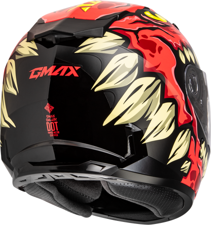 GMAX Youth GM - 49Y Drax Snow Helmet in Red and Yellow, Part Number F2499372 - Kelly Motorsports