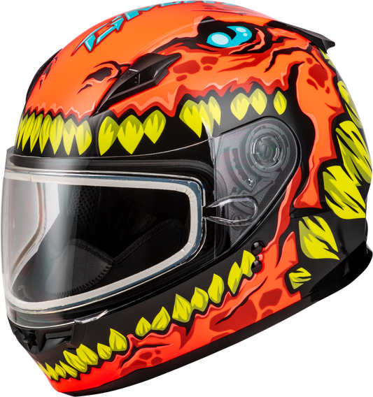 GMAX Youth GM - 49Y Drax Snow Helmet Orange Youth Fit with Interchangeable Sizes - Kelly Motorsports