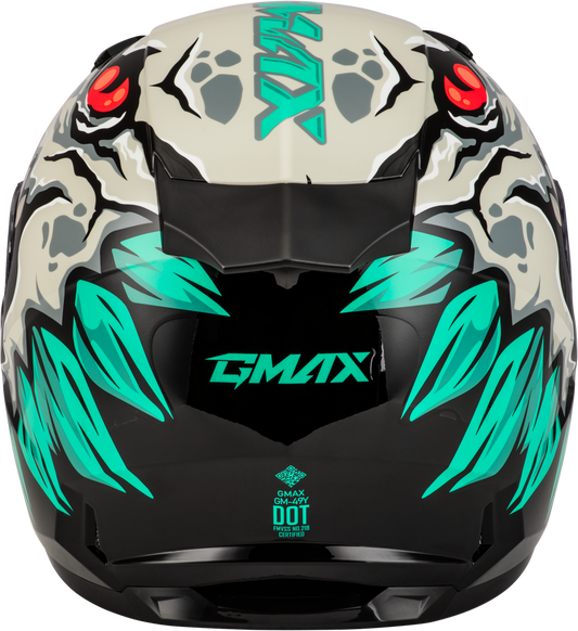 GMAX Youth GM - 49Y Drax Snow Helmet Silver for Kids - Adjustable Fit & DOT Approved - Kelly Motorsports