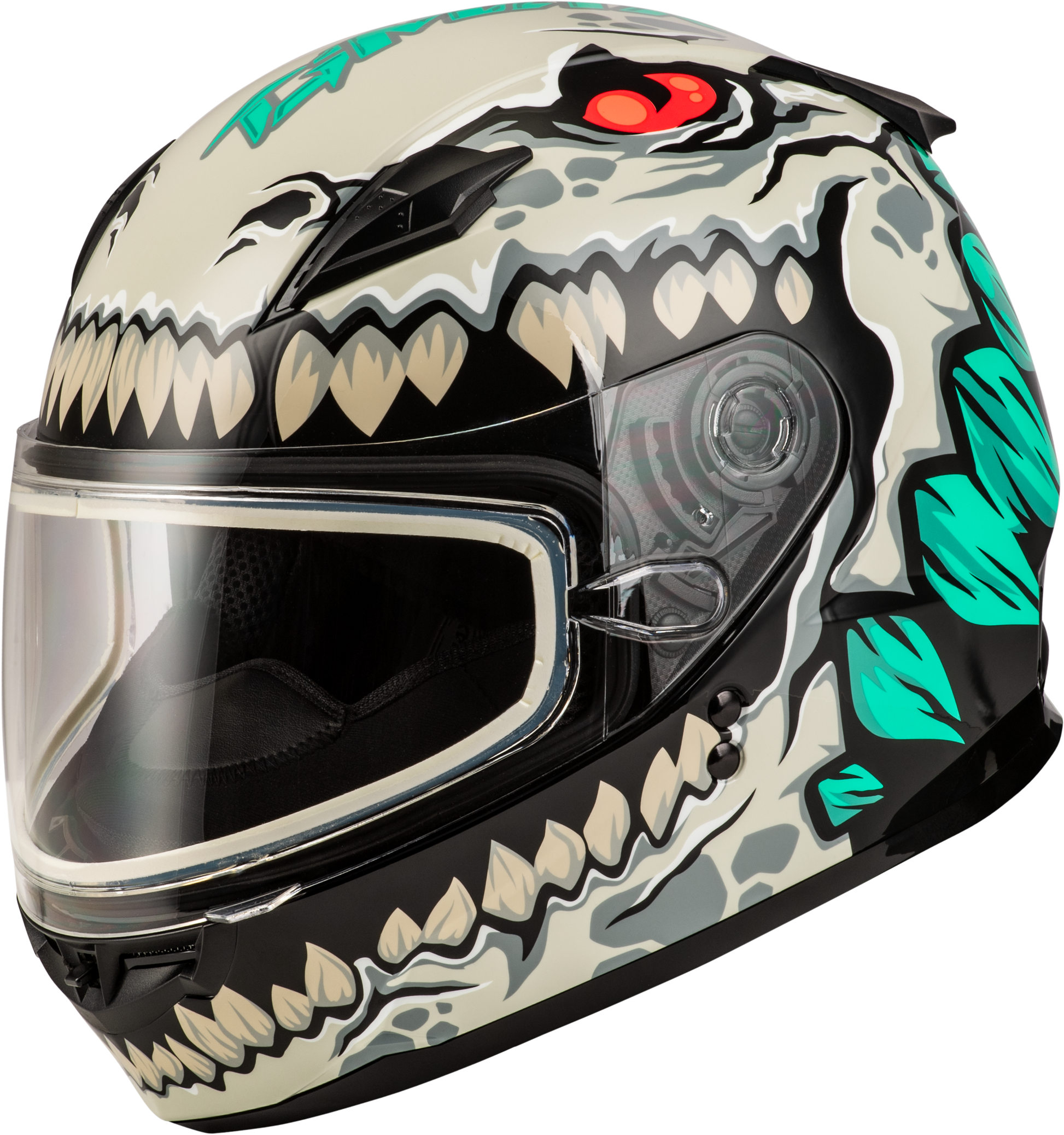 GMAX Youth GM - 49Y Drax Snow Helmet with Adjustable Fit and Anti - Fog Shield - Kelly Motorsports