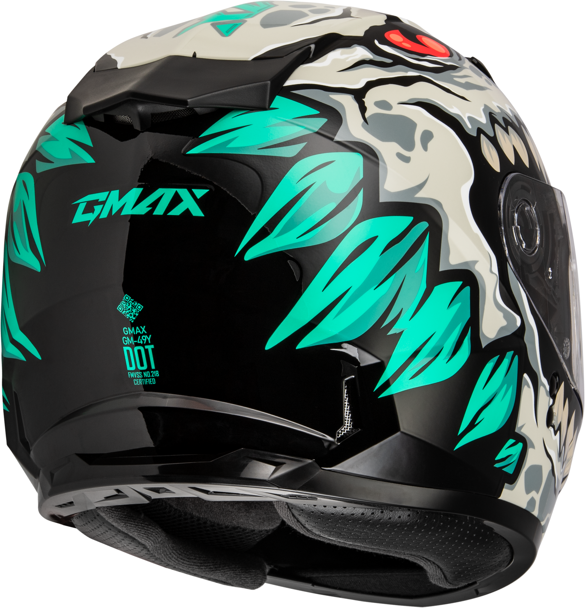 GMAX Youth GM - 49Y Drax Snow Helmet with Adjustable Fit and Anti - Fog Shield - Kelly Motorsports