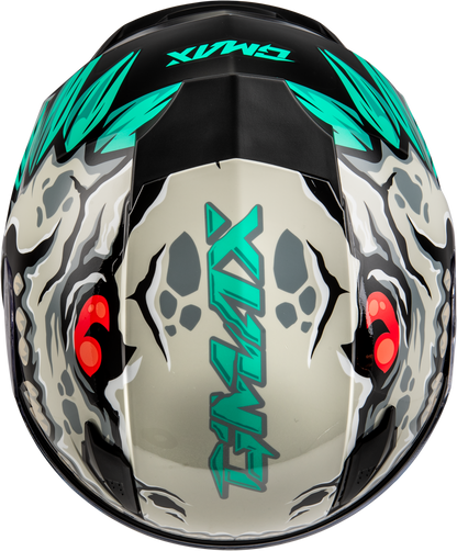 GMAX Youth GM - 49Y Drax Snow Helmet with Adjustable Fit and Dual Lens Shield - Kelly Motorsports