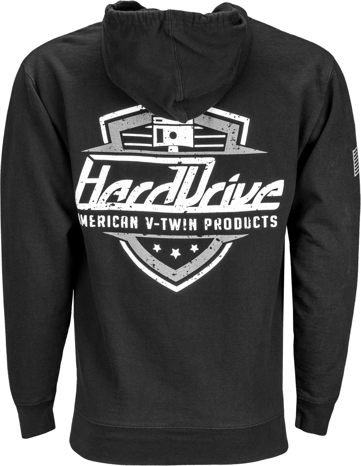 Harddrive Shield Hoodie Black/White 2x - Kelly Motorsports