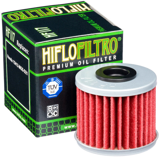 HifloFiltro HF117 Oil Filter for Honda Motorcycles and Gold Wing Models - Kelly Motorsports