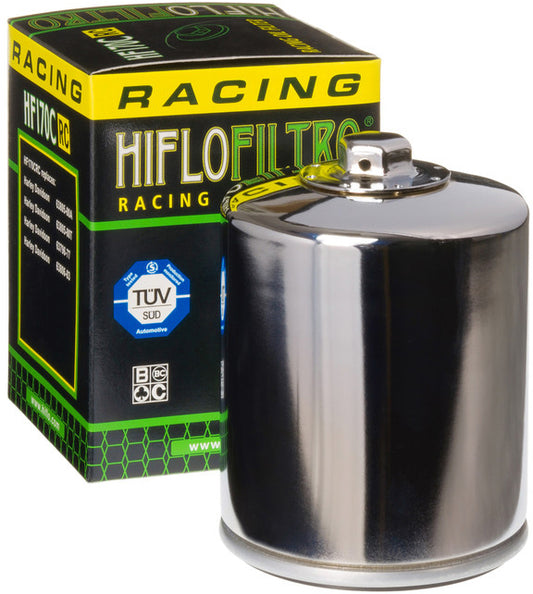 HifloFiltro HF170CRC Chrome Oil Filter for Harley Davidson and Motorcycle Engines - Kelly Motorsports