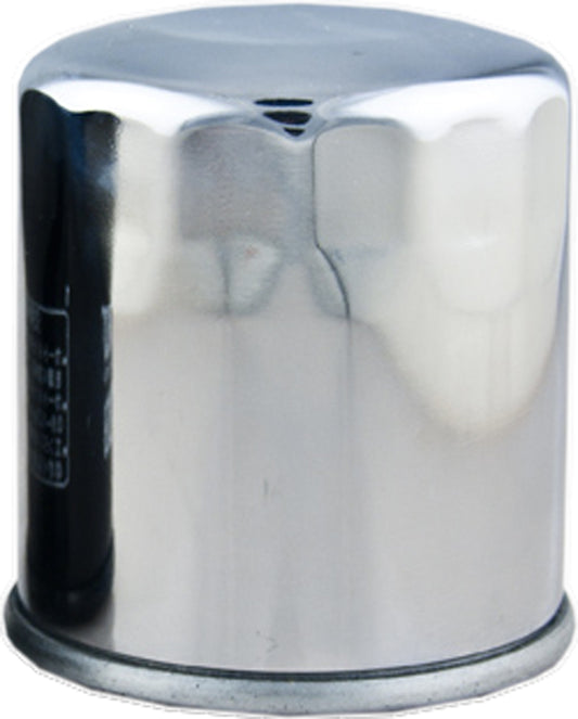 HIFLOFILTRO HF303C Chrome Oil Filter for Kawasaki Ninja 650 and Z750 Models - Kelly Motorsports