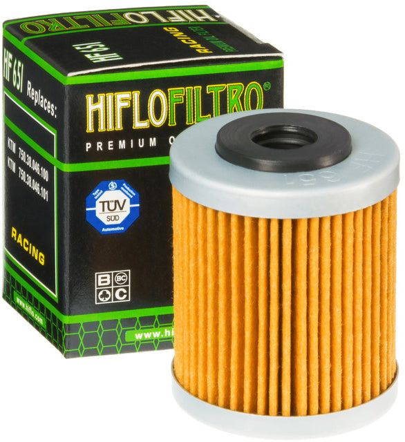 HIFLOFILTRO HF651 Oil Filter for KTM and Husqvarna Motorcycles - Kelly Motorsports