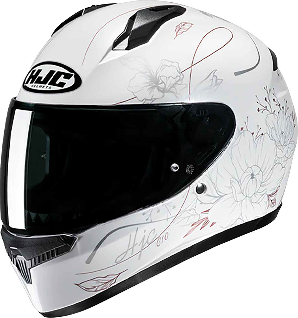 HJC C10 Epik Motorcycle Helmet with Advanced Ventilation and UV Shield - Part Number FP54NUS4008V - Kelly Motorsports