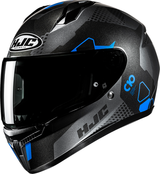 HJC C10 Helmet Aspa MC2 Small FP54NUS4802V - Lightweight Motorcycle Helmet with Advanced Ventilation and UV Protection - Kelly Motorsports