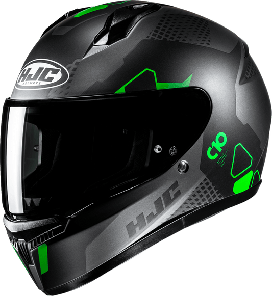 HJC C10 Helmet - Aspa Model FP54NUS584SV with Advanced Ventilation and UV Protection - Kelly Motorsports