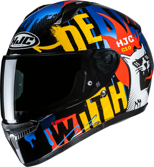 HJC C10 Helmet - FOP - MC23 - 3XS FP54NUS1C23V for Youth and Adults - Kelly Motorsports