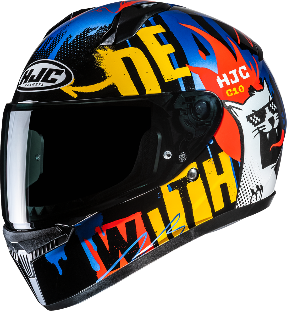 HJC C10 Helmet FOP MC23 Large FP54NUS6C23V – Lightweight Motorcycle Helmet with Advanced Ventilation and UV Protection - Kelly Motorsports