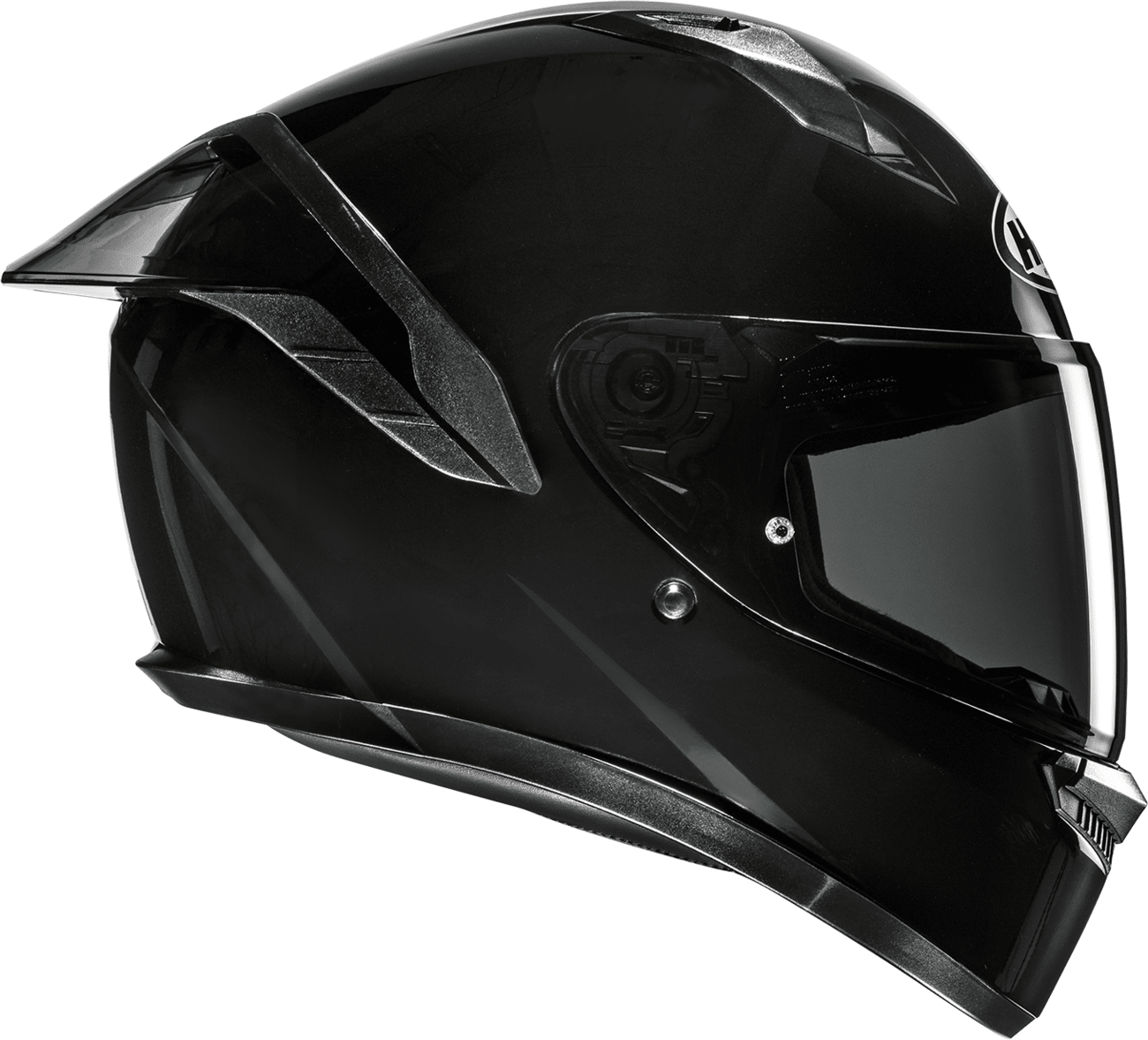 HJC C10 Helmet - Solid Black, 2XL, Model FP54NUS8XBKV - Kelly Motorsports