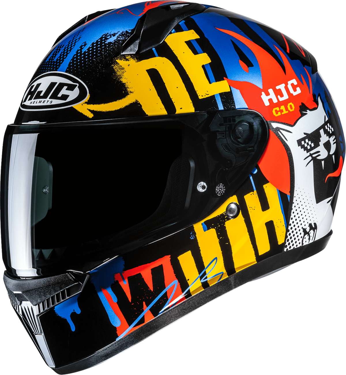 HJC C10 Motorcycle Helmet with Advanced Ventilation and UV Protection - Model FP54NUS2C23V - Kelly Motorsports
