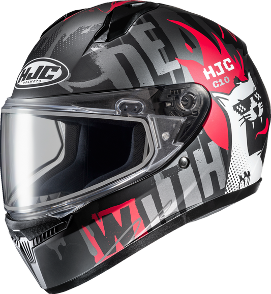 HJC C10 Snow Helmet - Dual Pane FOP with MC1SF Shield - Part Number FP54SUS2CS1V - Kelly Motorsports