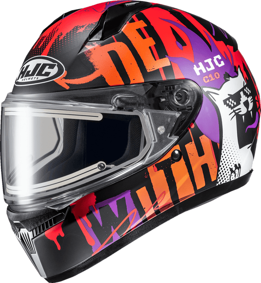HJC C10 Snow Helmet - Electric FOP FP54EUS5CS7V with Advanced Ventilation and Pinlock Shield - Kelly Motorsports