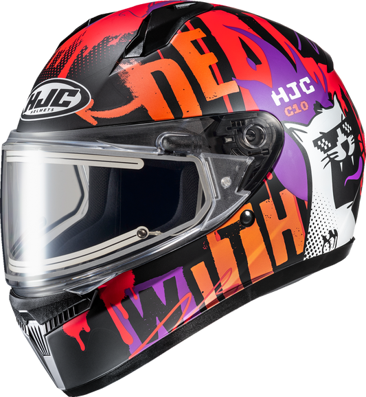 HJC C10 Snow Helmet Electric FOP FP54EUS6CS7V - Large - Kelly Motorsports