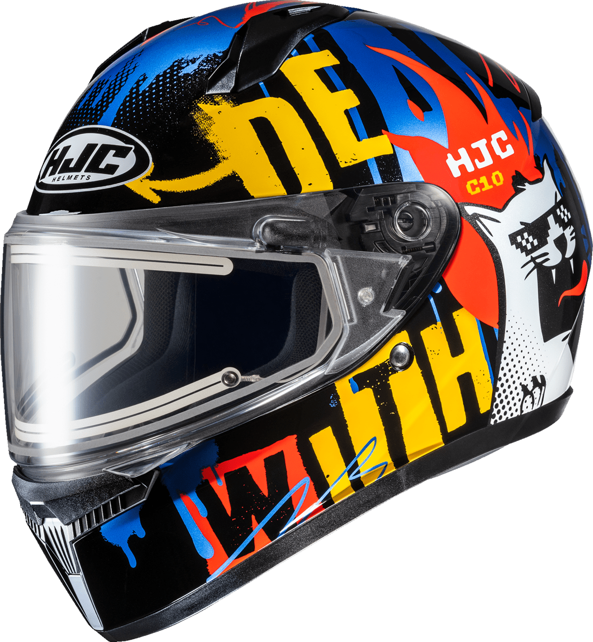 HJC C10 Snow Helmet - Electric FOP MC23 - 2XS FP54EUS2C23V - Kelly Motorsports