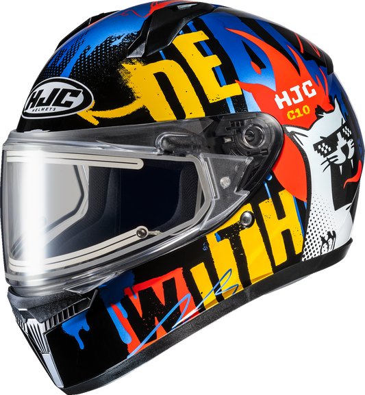 HJC C10 Snow Helmet - Electric FOP Model FP54EUS4C23V, Small - Kelly Motorsports