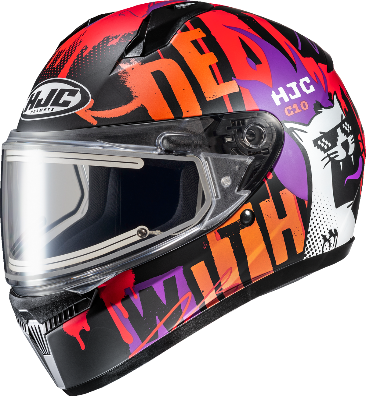 HJC C10 Snow Helmet Electric FOP with Advanced Ventilation System and Pinlock Shield - Part Number FP54EUS2CS7V - Kelly Motorsports