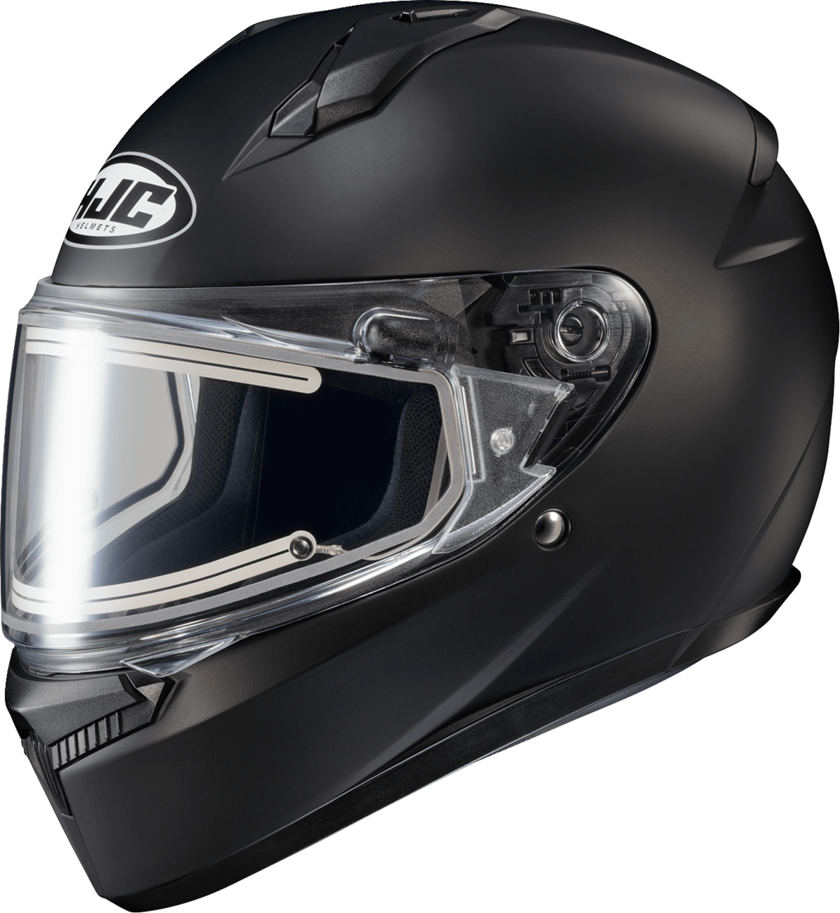 HJC C10 Snow Helmet Electric Solid Semi-Flat Black (Part FP54EUS3XBSV) - Kelly Motorsports