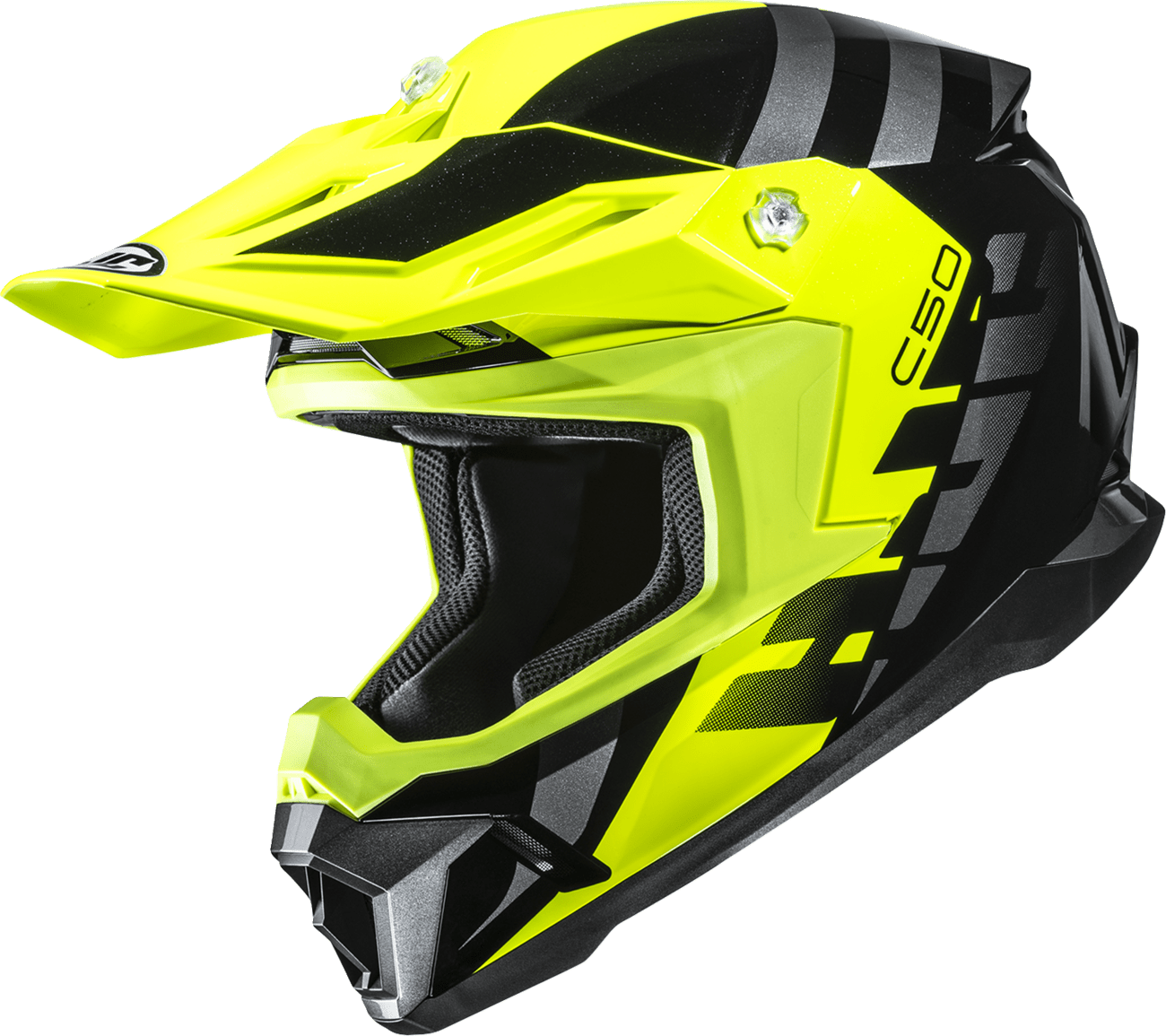 HJC C50 Mirage Motorcycle Helmet - Model MC3H, XS, Advanced Polycarbonate Shell - Kelly Motorsports