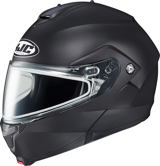 HJC C91 Modular Snow Helmet with Dual Pane Visor - Solid Semi - Flat Black, Small (EP25SUS4XBSV) - Kelly Motorsports