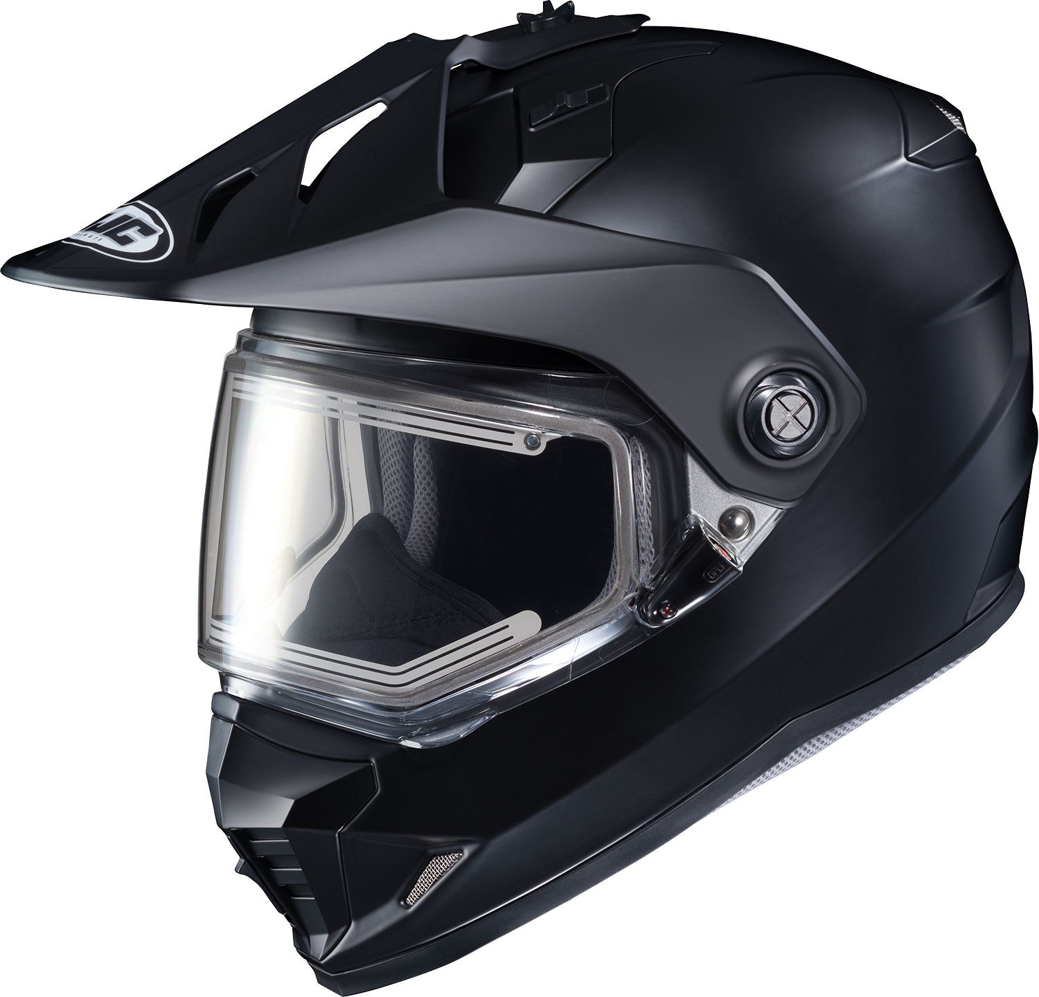 HJC DS - X1 Electric Snow Helmet - Solid Semi - Flat Black, Medium (Part 272478) - Kelly Motorsports