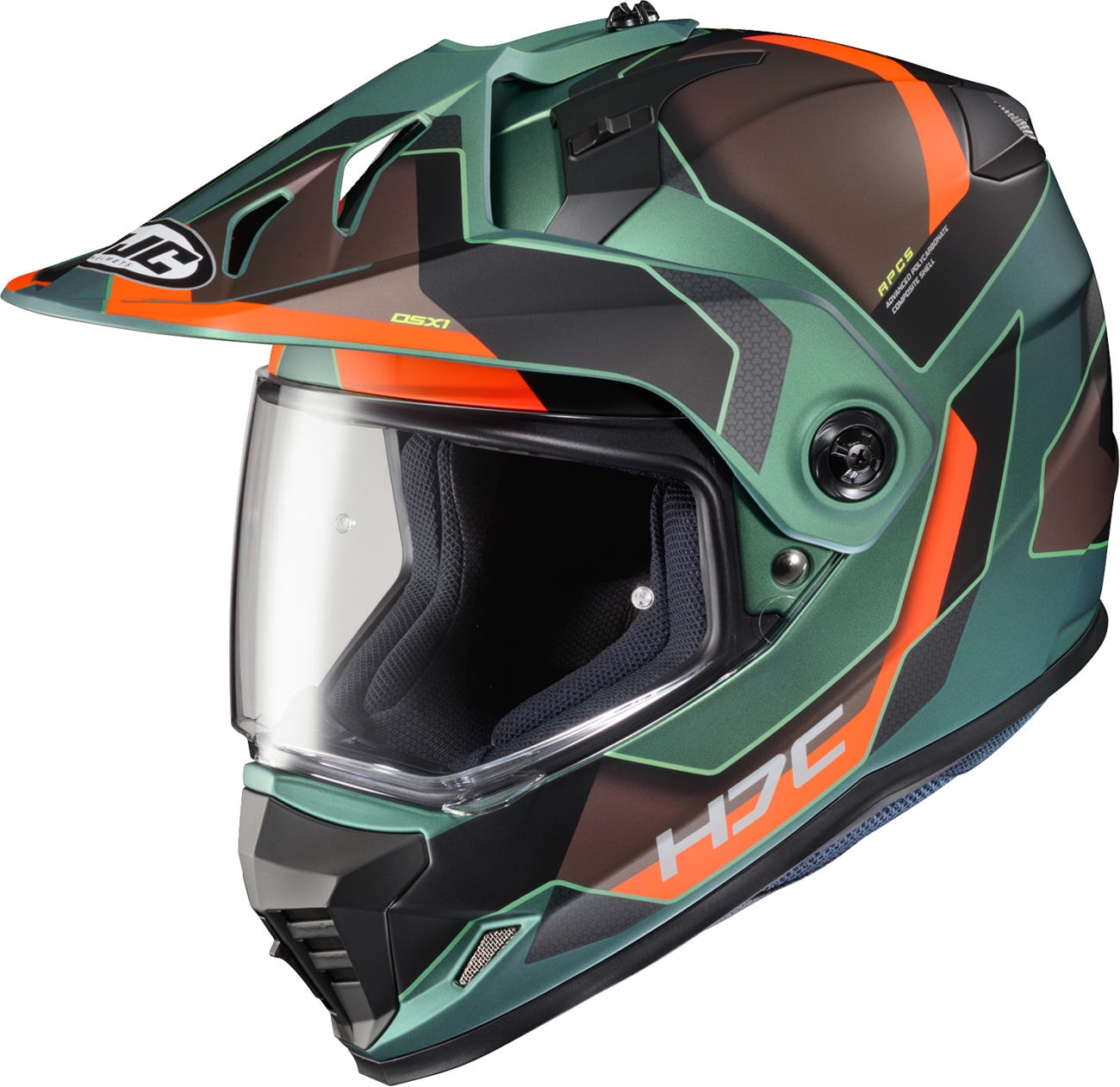 HJC DS - X1 Synergy Motorcycle Helmet - Part Number MC47SF, Size Large - Kelly Motorsports