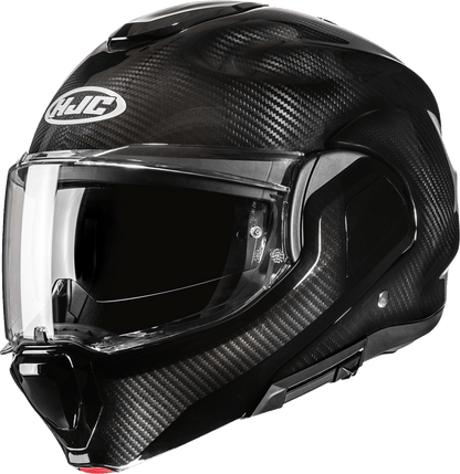 HJC F100 Carbon Modular Helmet - Solid Color, 2XL - Lightweight and Aerodynamic Design - Kelly Motorsports