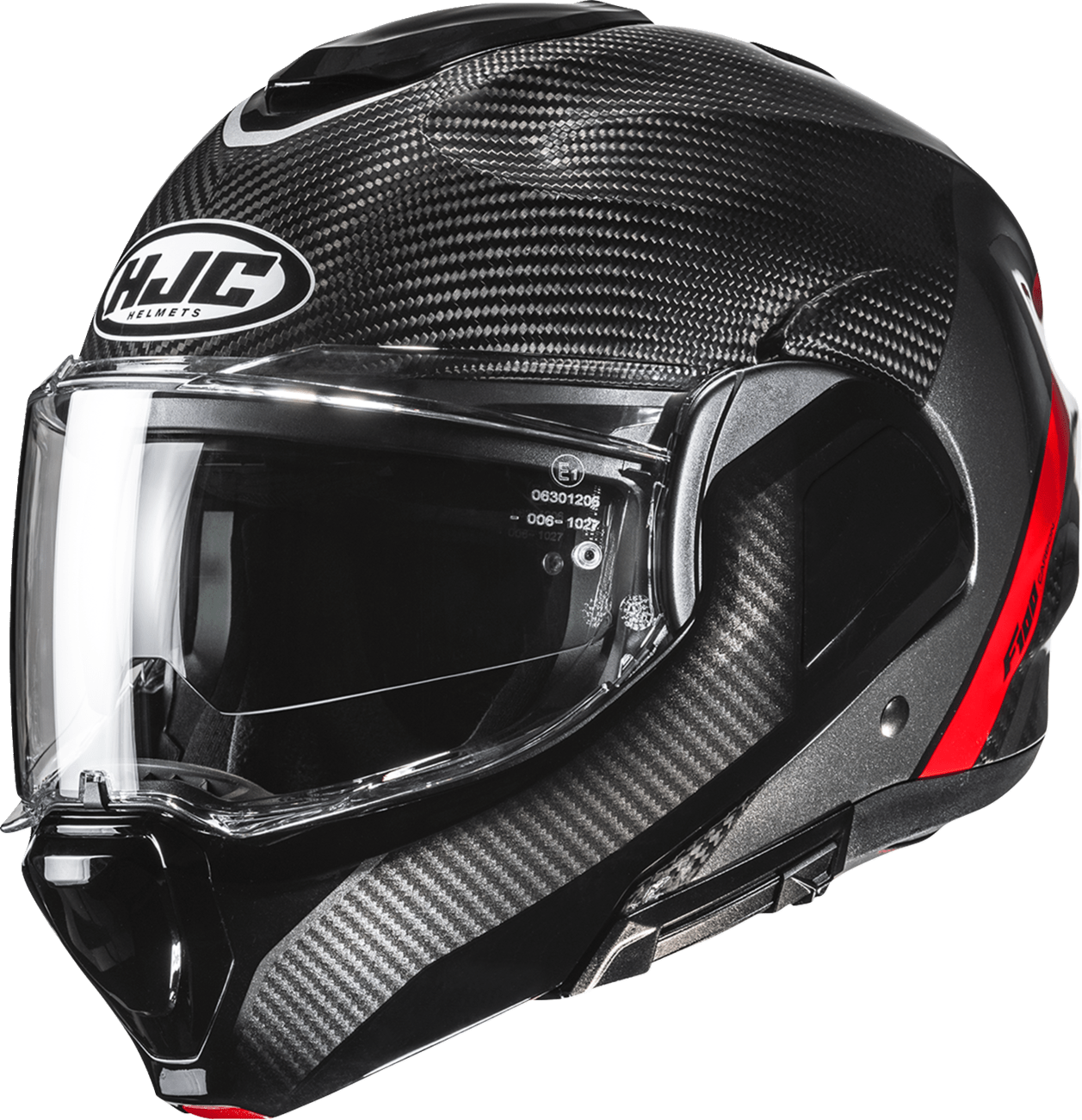 HJC F100 Carbon Modular Helmet - Stan - MC1 - XS by HJC with Advanced Ventilation and UV Protection - Kelly Motorsports