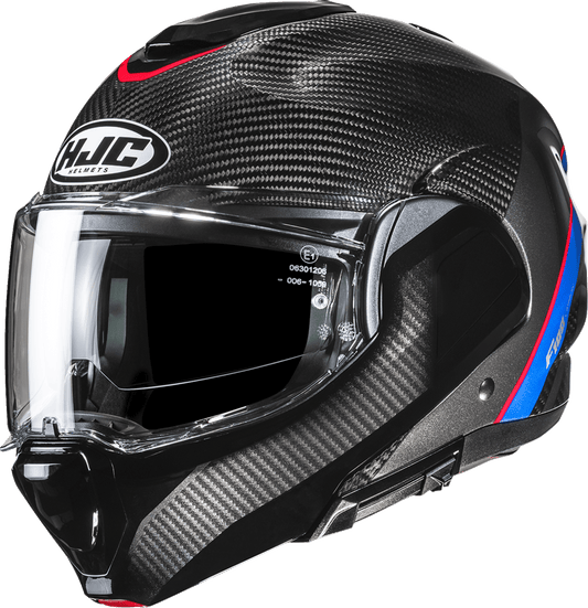 HJC F100 Carbon Modular Helmet - Stan - MC21 - Large EB20NUS6021V - Kelly Motorsports