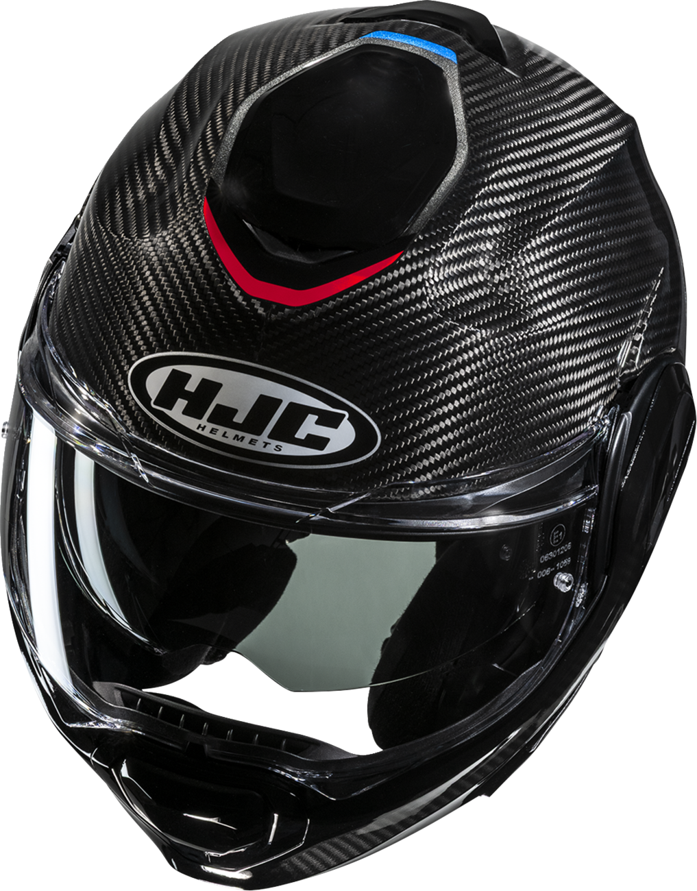 HJC F100 Carbon Modular Helmet - Stan - MC21, Small - EB20NUS4021V - Kelly Motorsports
