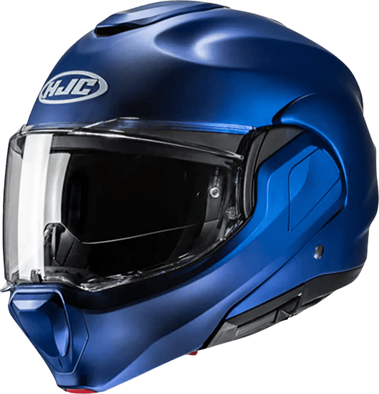 HJC F100 Modular Helmet in Semi-Flat Metallic Blue with Advanced Ventilation and UV Protection, Size 2XL (Part Number EH06NUS8SMBV) - Kelly Motorsports