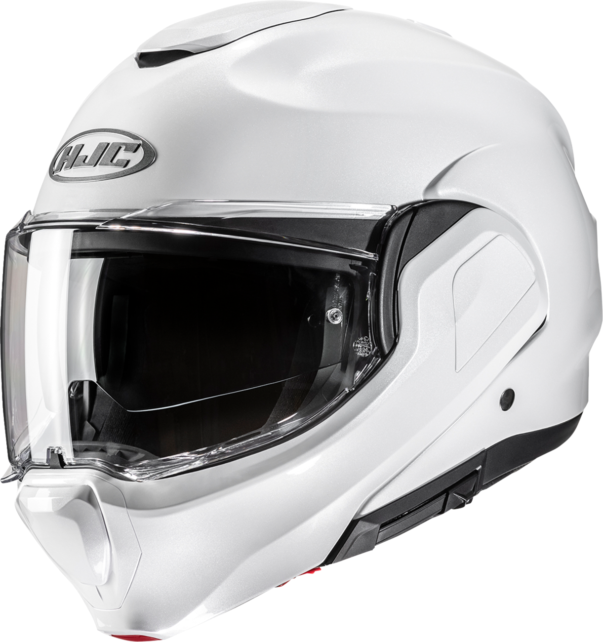 HJC F100 Modular Helmet in White – XL – Lightweight Impact - Resistant Design with Advanced Ventilation and Sun Shield - Kelly Motorsports