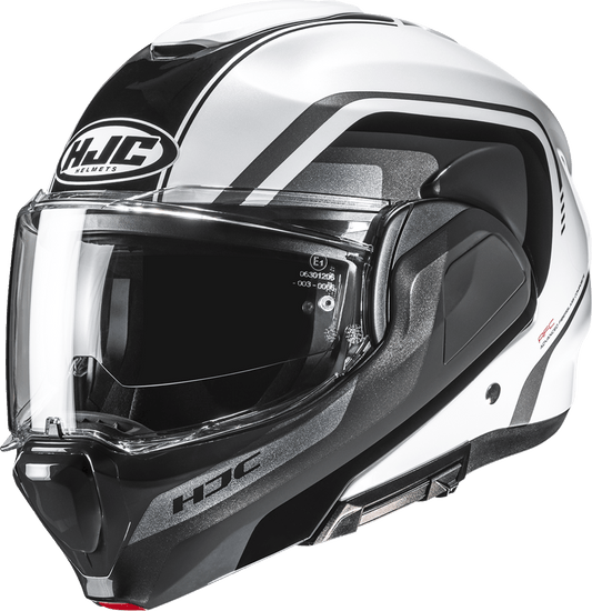 HJC F100 Modular Helmet Reff MC1 - Small EH06NUS4301V with Impact-Resistant Fiberglass Shell and Advanced Ventilation - Kelly Motorsports