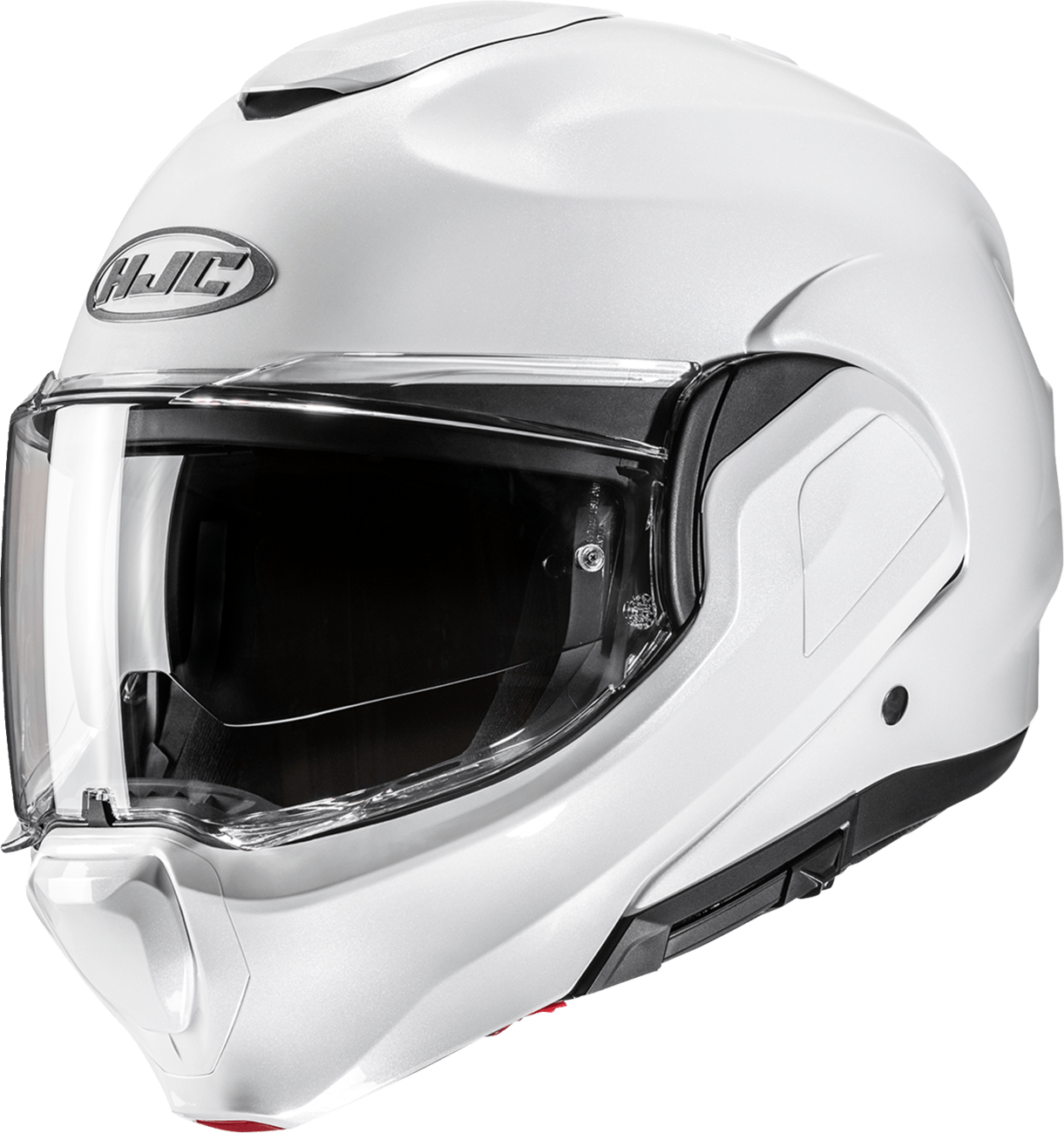 HJC F100 Modular Helmet - Solid White, XS - Lightweight Impact-Resistant Design with Advanced Ventilation and Sun Shield - Kelly Motorsports