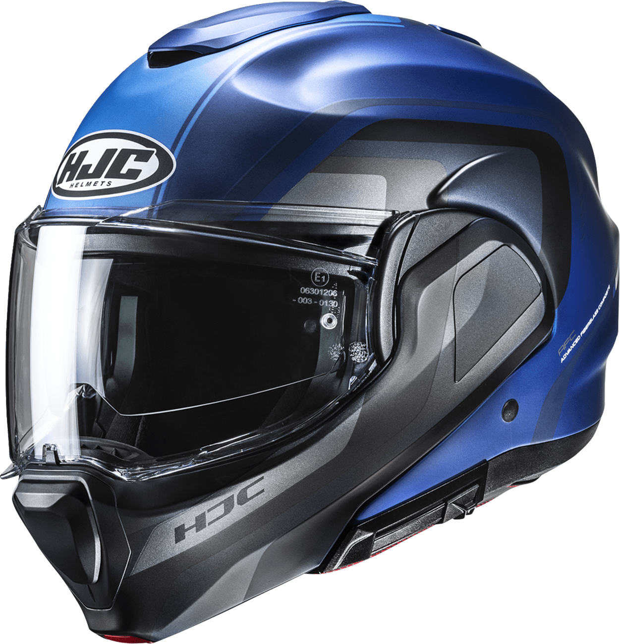 HJC F100 Modular Helmet with Advanced Ventilation and UV Protection - Model EH06NUS83S2V (2XL) - Kelly Motorsports