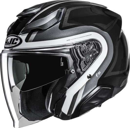 HJC F31 Bask Motorcycle Helmet - Model JA21NUS5405V, Medium Size with Advanced Safety and Ventilation Features - Kelly Motorsports