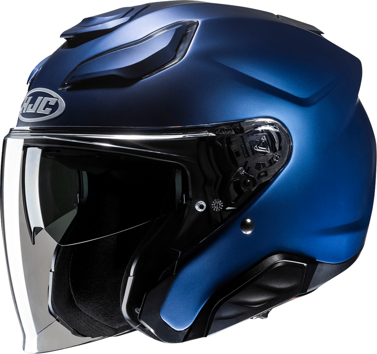 HJC F31 Helmet - Solid Semi-Flat Metallic Blue Large (Part Number: JA21NUS6SMBV) - Kelly Motorsports