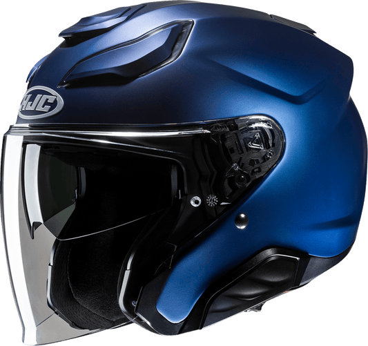 HJC F31 Helmet - Solid Semi-Flat Metallic Blue Large (Part Number: JA21NUS6SMBV) - Kelly Motorsports