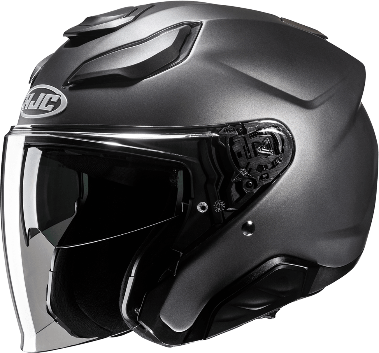 HJC F31 Helmet - Solid Semi-Flat Titanium 2XL - Part JA21NUS8SFTV - Kelly Motorsports