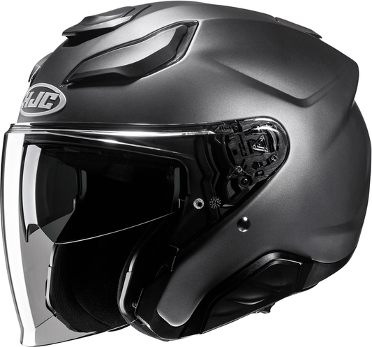 HJC F31 Helmet - Solid Semi-Flat Titanium 2XL - Part JA21NUS8SFTV - Kelly Motorsports