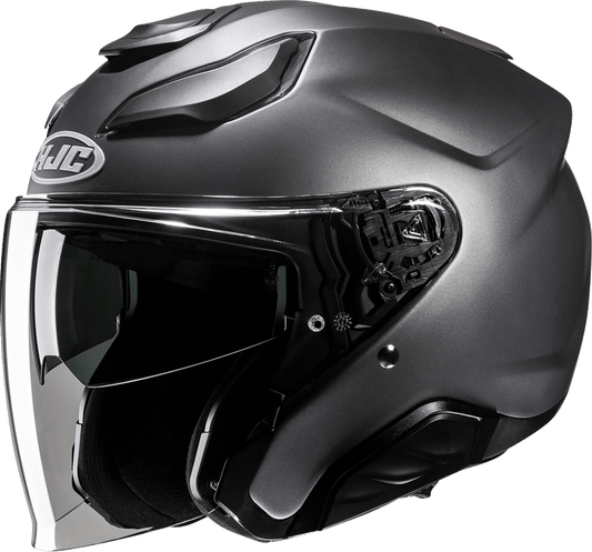 HJC F31 Helmet - Solid Semi-Flat Titanium 2XL - Part JA21NUS8SFTV - Kelly Motorsports