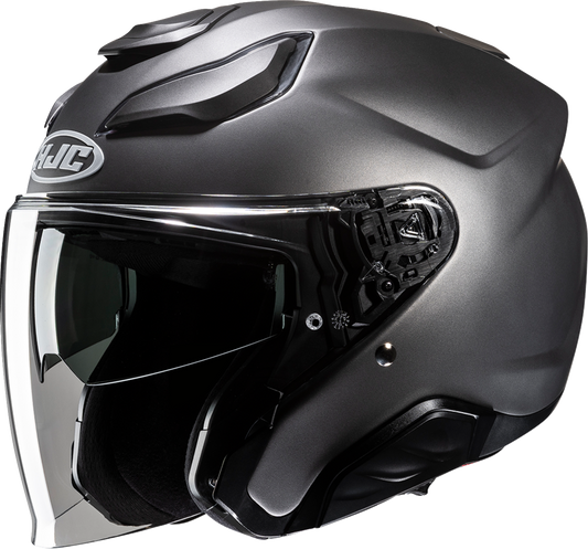 HJC F31 Helmet Solid Semi - Flat Titanium Medium JA21NUS5SFTV - Kelly Motorsports