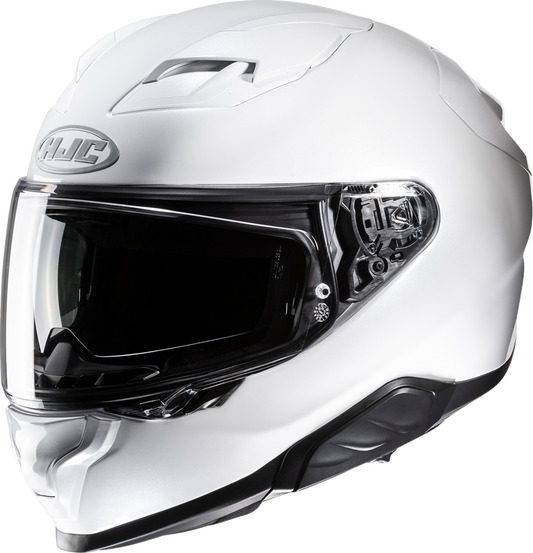 HJC F71 Helmet 2XL Solid White with Integrated Bluetooth and Sun Visor - Kelly Motorsports