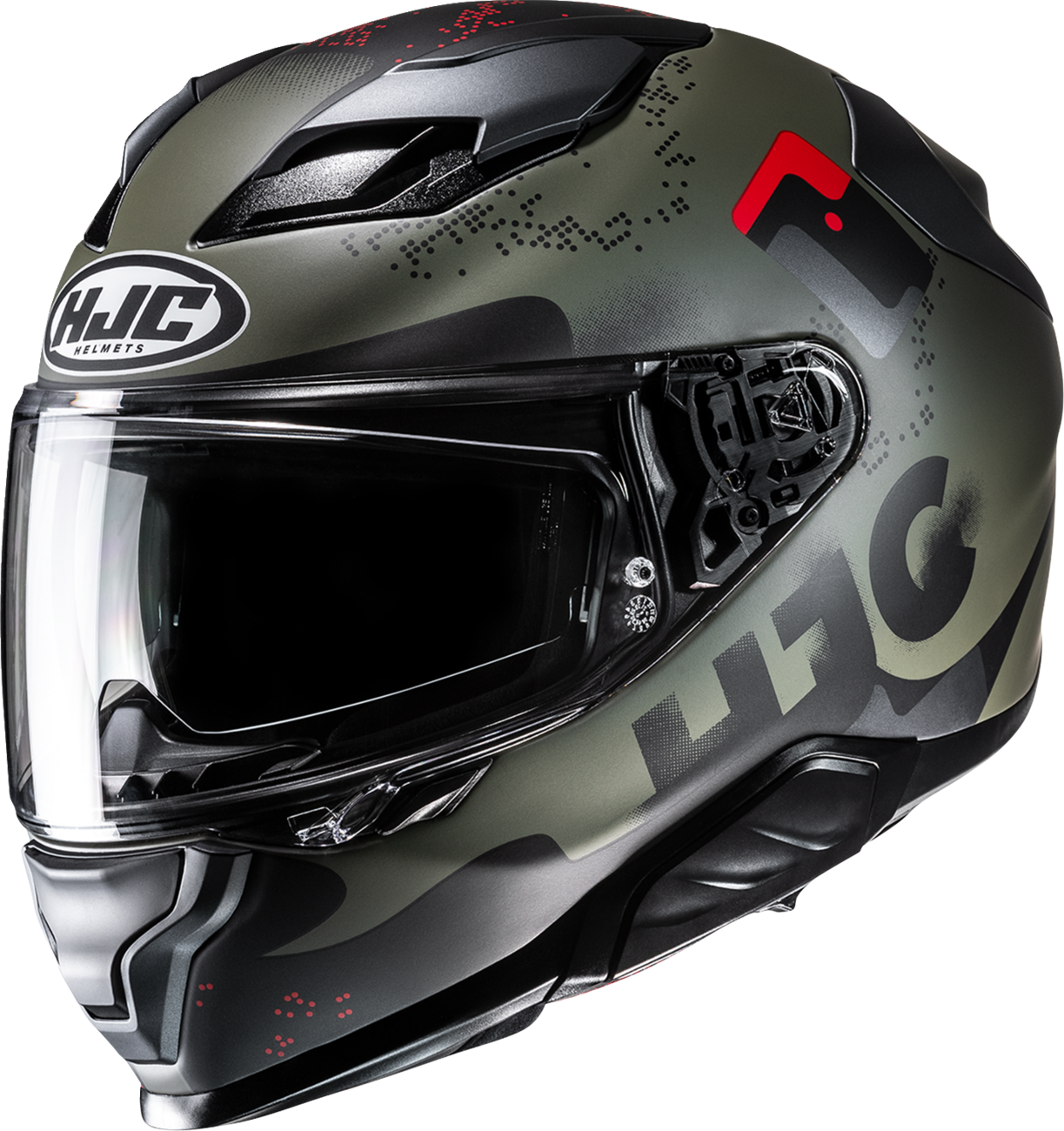 HJC F71 Helmet Faco MC1SF XL by HJC with Smart Bluetooth System and Aerodynamic Fiberglass Shell - Kelly Motorsports
