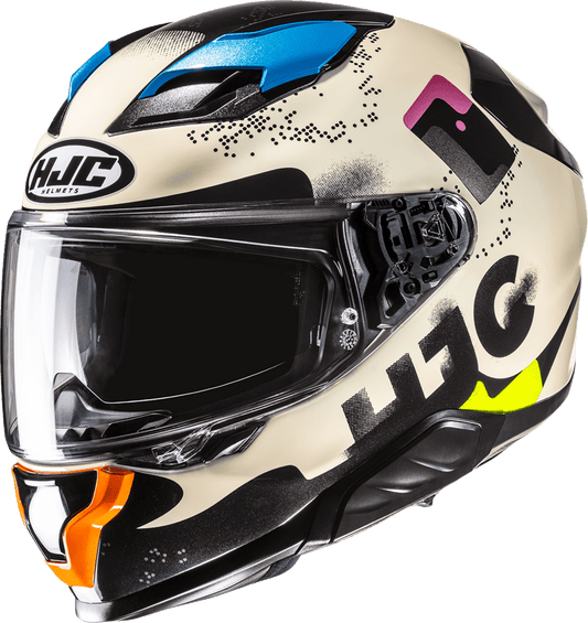 HJC F71 Helmet Faco MC28 Large with Smart Bluetooth System and Sun Visor - Kelly Motorsports